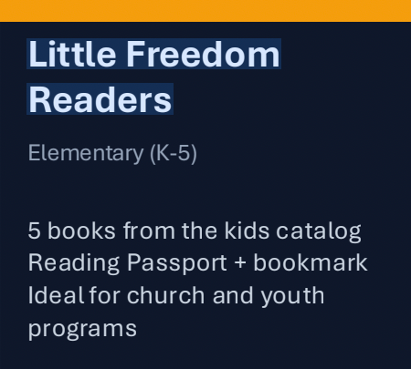 Little Freedom Readers - Elementary (K-5)