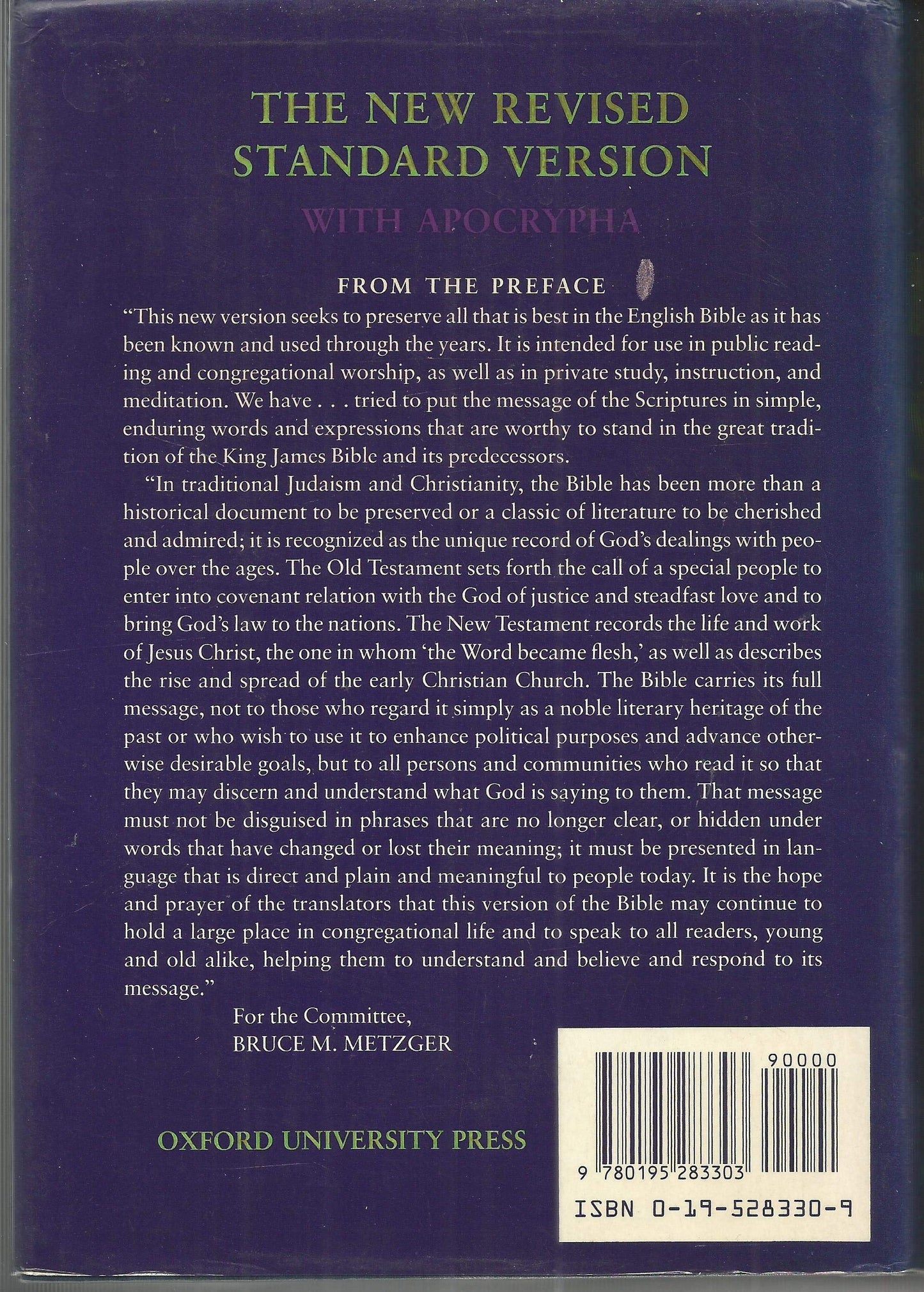 The Holy Bible: containing the Old and New Testaments with the Apocryphal / Deuterocanonical Books [New Revised Standard Version]